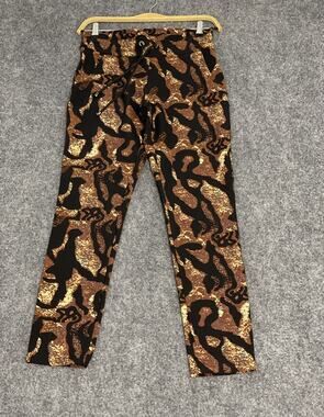 Zizo Sweatpants Womens 12 Leopard Print Cheetah Camouflage Career Pants N264